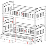 Blanka Køyeseng 90x200 – Uttrekkbar Gjesteseng og Oppbevaring - HVIT - INTRODUKSJONSPRIS image
