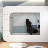 Gaming Loftseng med Skrivebord og LED – Perfekt for Gamere og Ungdom image