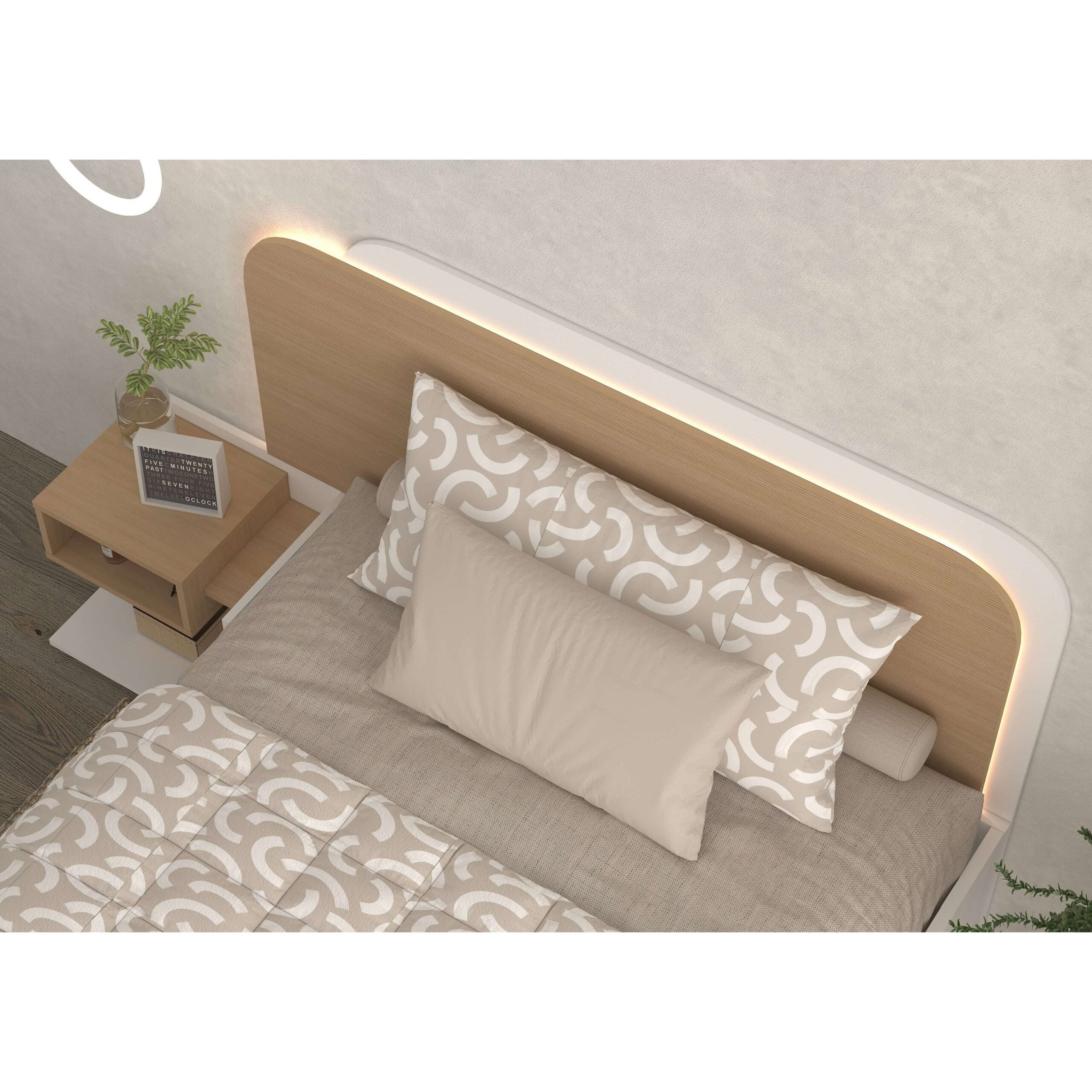 Doze Enkeltseng 120x200 cm med LED-belysning – Komplett Pakke image