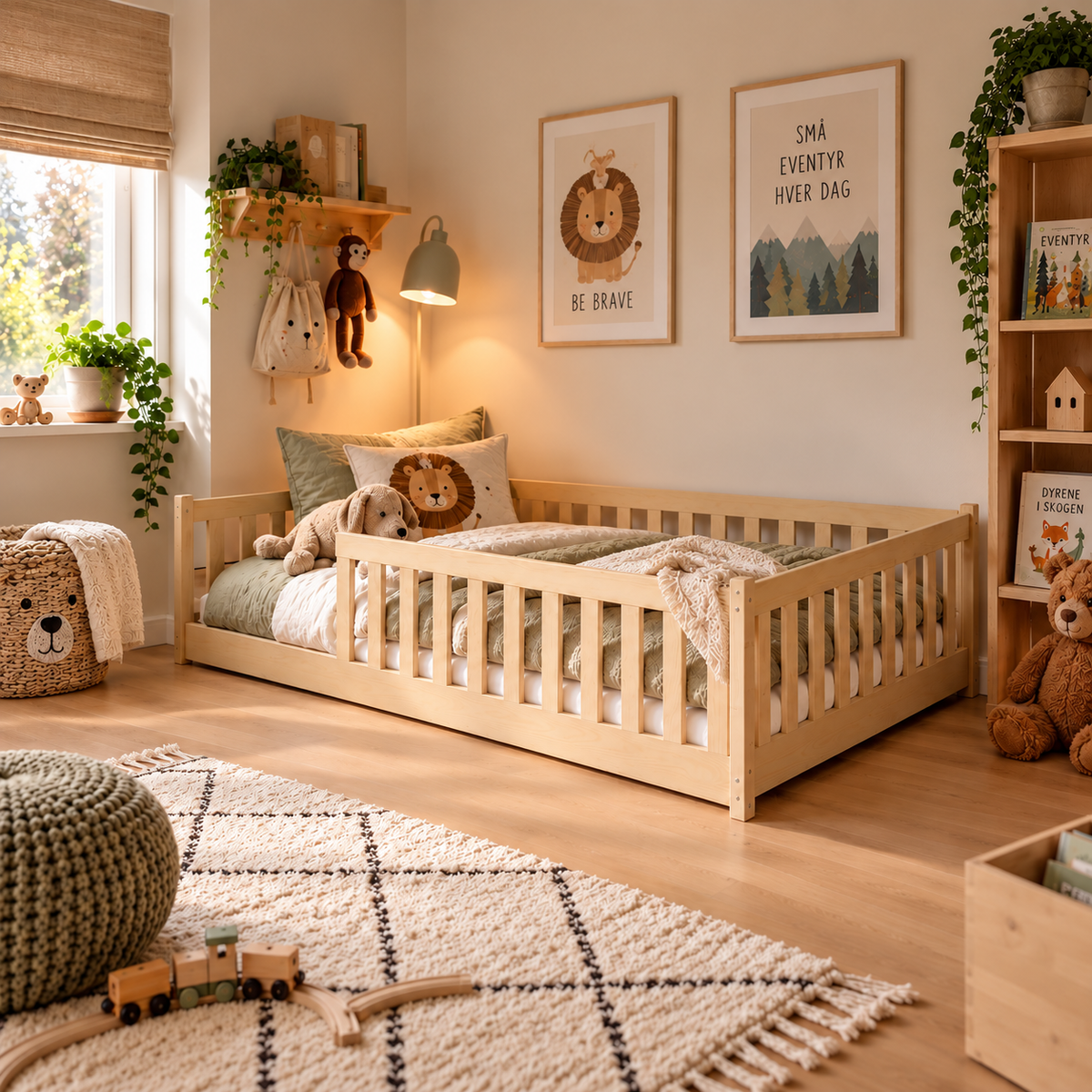 Montessori gulvseng for barn 120x200 – NATUR