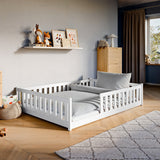 Montessori-seng MATI 140x200 – trygg og stilren barneseng i hvit - INTRODUKSJONSPRIS! image