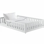 Montessori-seng MATI 140x200 – trygg og stilren barneseng i hvit - INTRODUKSJONSPRIS! image