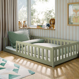 Montessori gulvseng for barn 120x200 – Olivengrønn | OTIS fra Lano Meble image