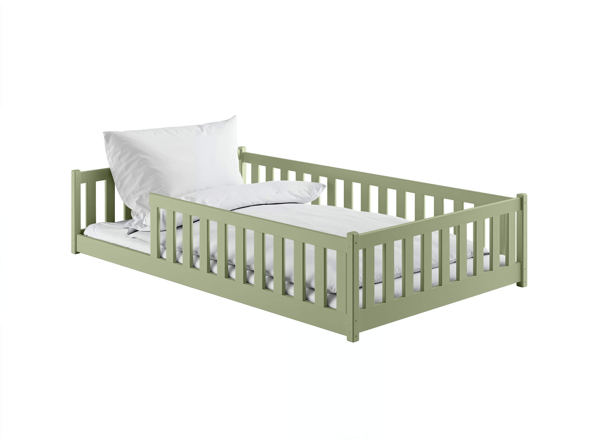 Montessori gulvseng for barn 120x200 – Olivengrønn | OTIS fra Lano Meble