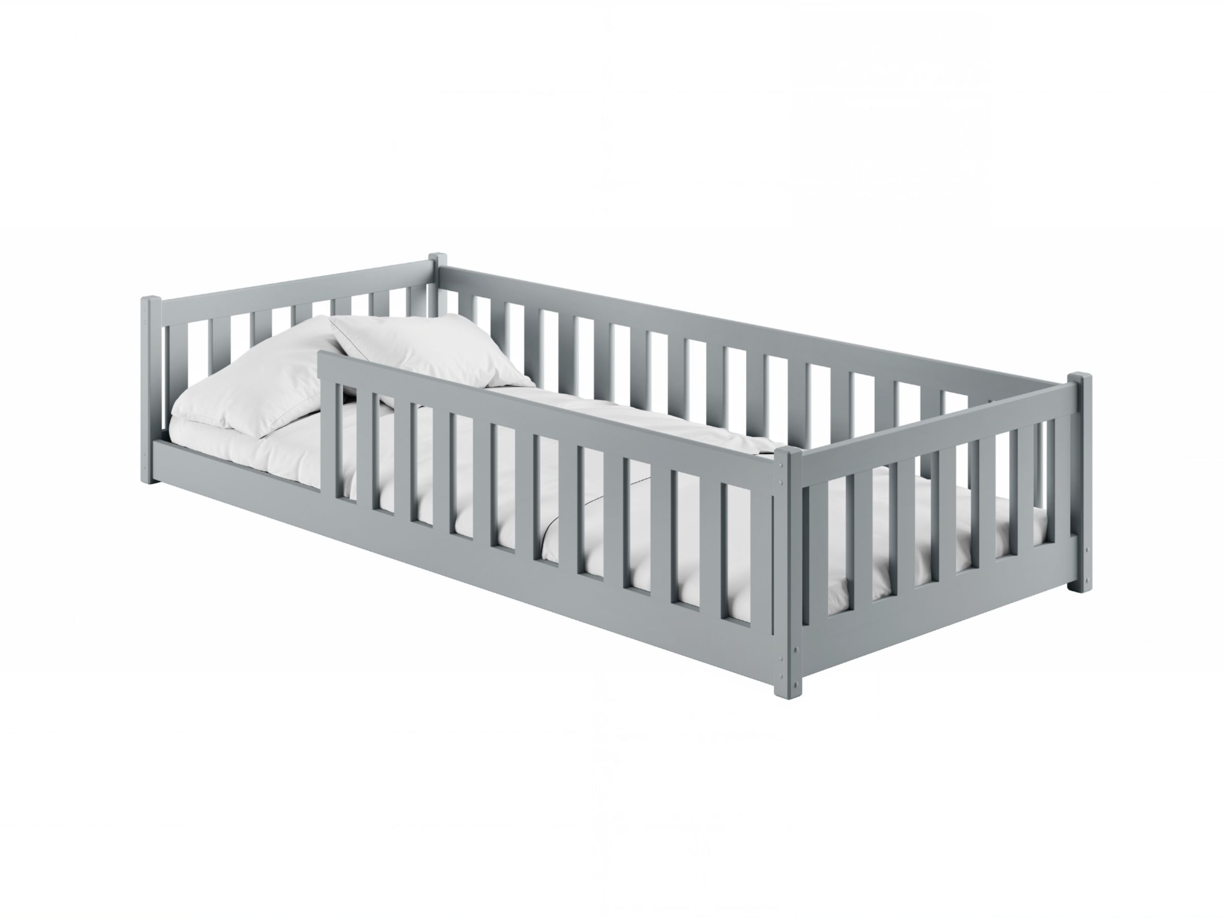 OTIS Montessori Gulvseng 120x200 cm – Askgrå image