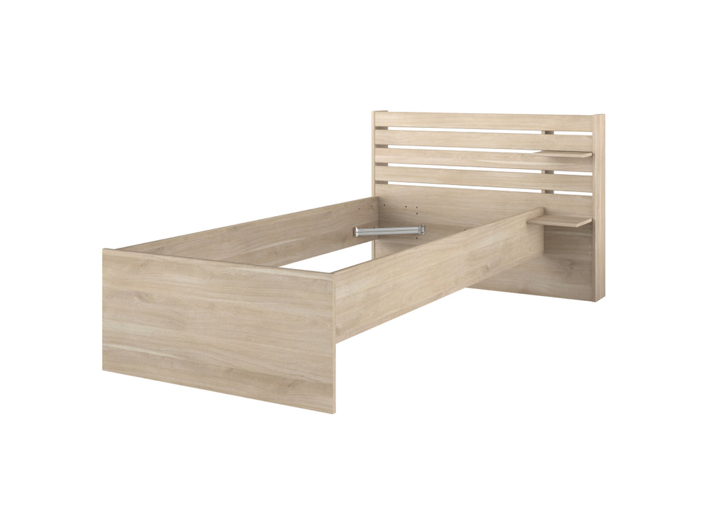 Escale seng 90x200 med 2 skuffer i Japanese Oak