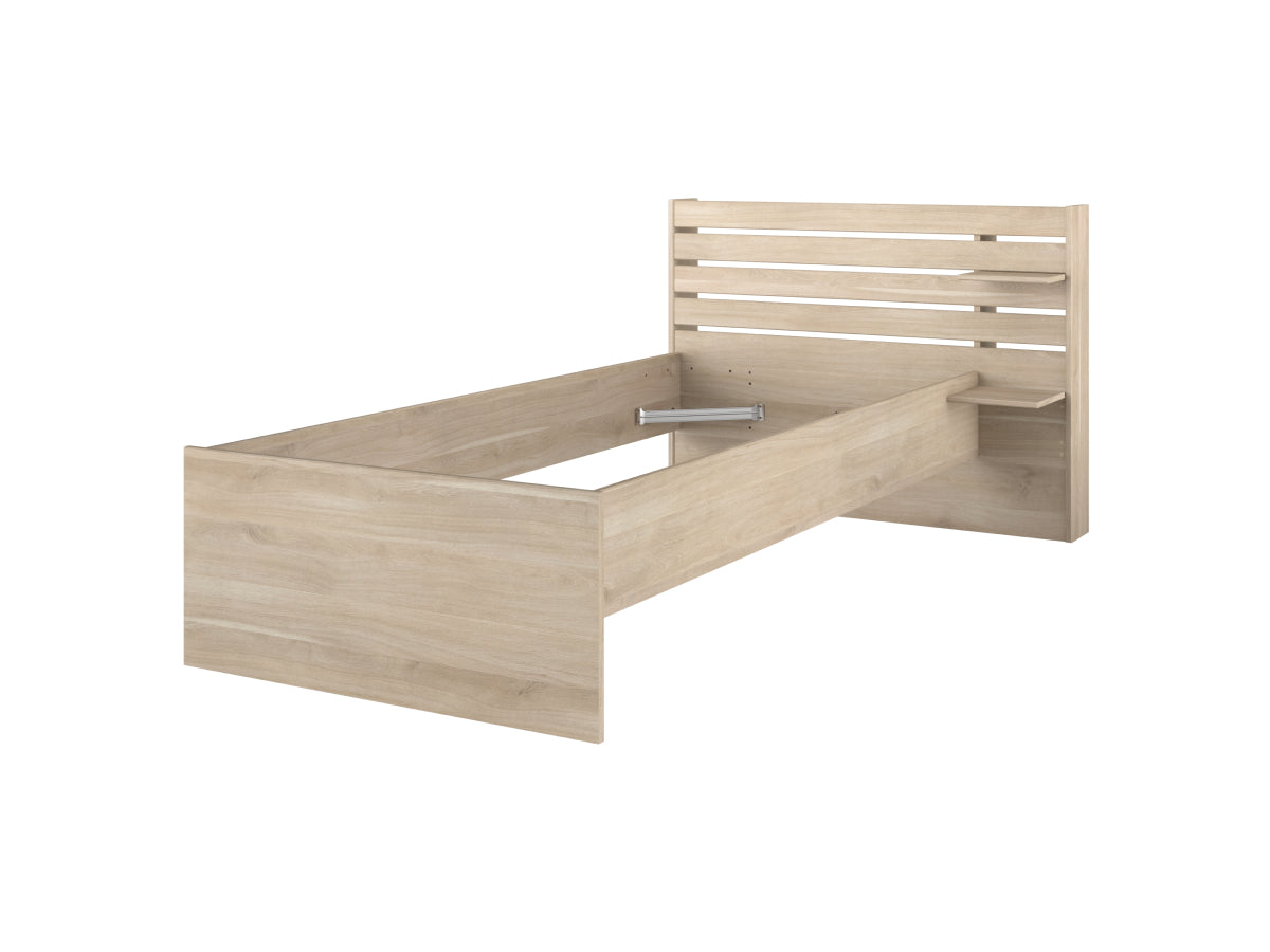 Escale seng 90x200 med 2 skuffer i Japanese Oak