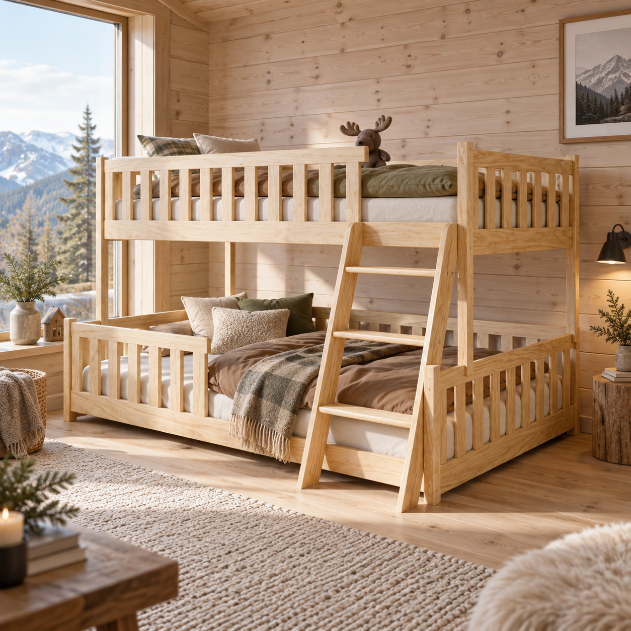 NICE Familiekøye 90x200/120x200 – Natur