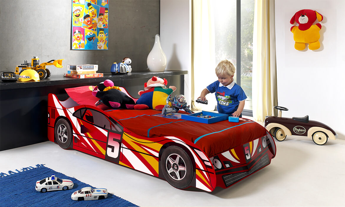 Bilseng racer 90x190 - RØD image