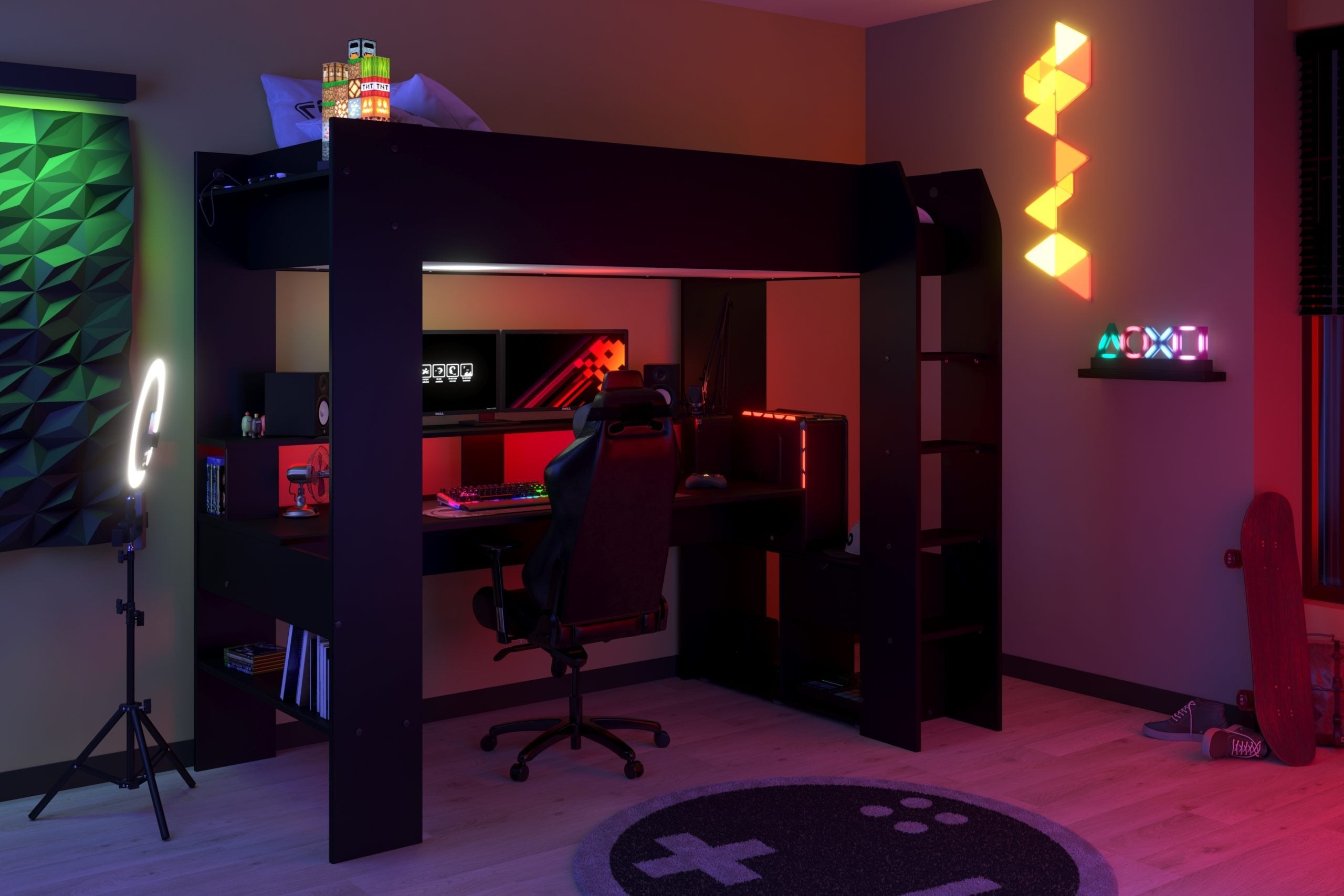 Gamer loftseng, Online, fra Parisot, Frankrike.