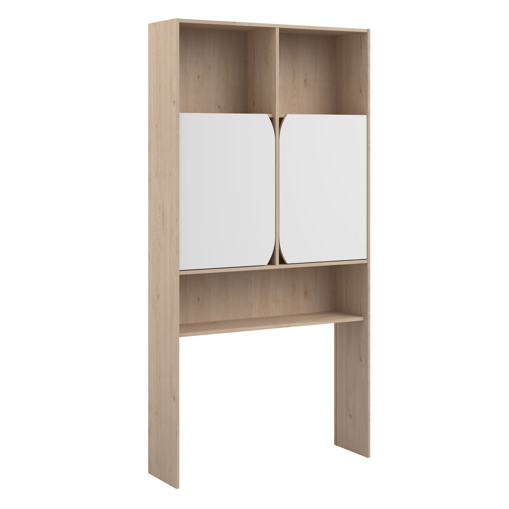 Salto seng med hyller og skuffer 90x190 + Skrivebord med skap - Komplett