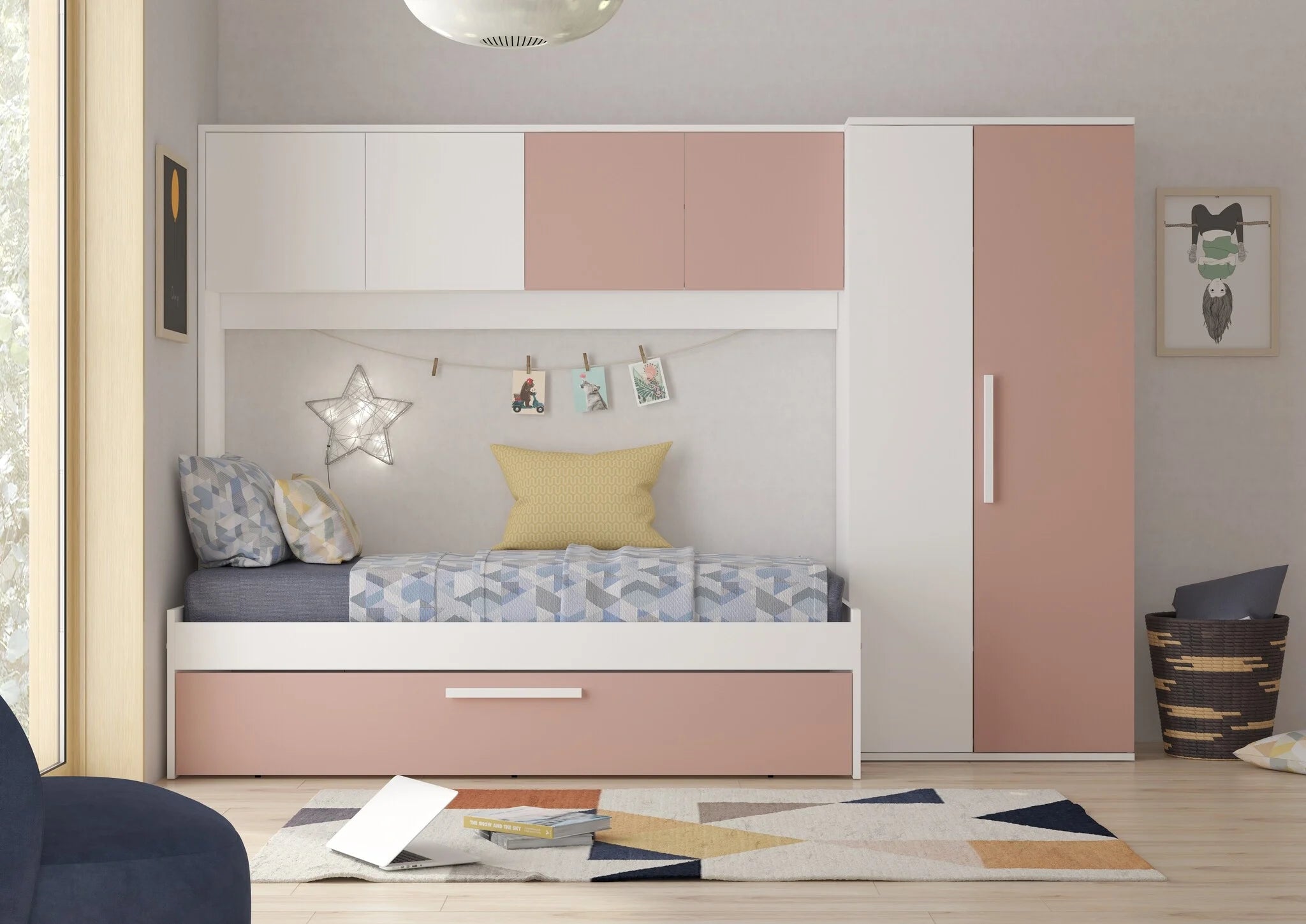 Artik multiseng fra Trasman - 90x200 - Antique pink