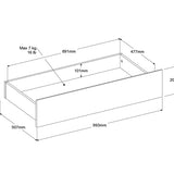 Escale seng 90x200 med 2 skuffer i Japanese Oak image