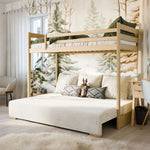 Køyeseng 90x200 med sovesofa 140x200 | SOFINO Furu Beige image