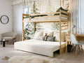 Køyeseng 90x200 med sovesofa 140x200 | SOFINO Furu Beige