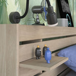 Escale seng 90x200 med 2 skuffer i Japanese Oak image