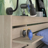 Escale seng 90x200 med 2 skuffer i Japanese Oak image