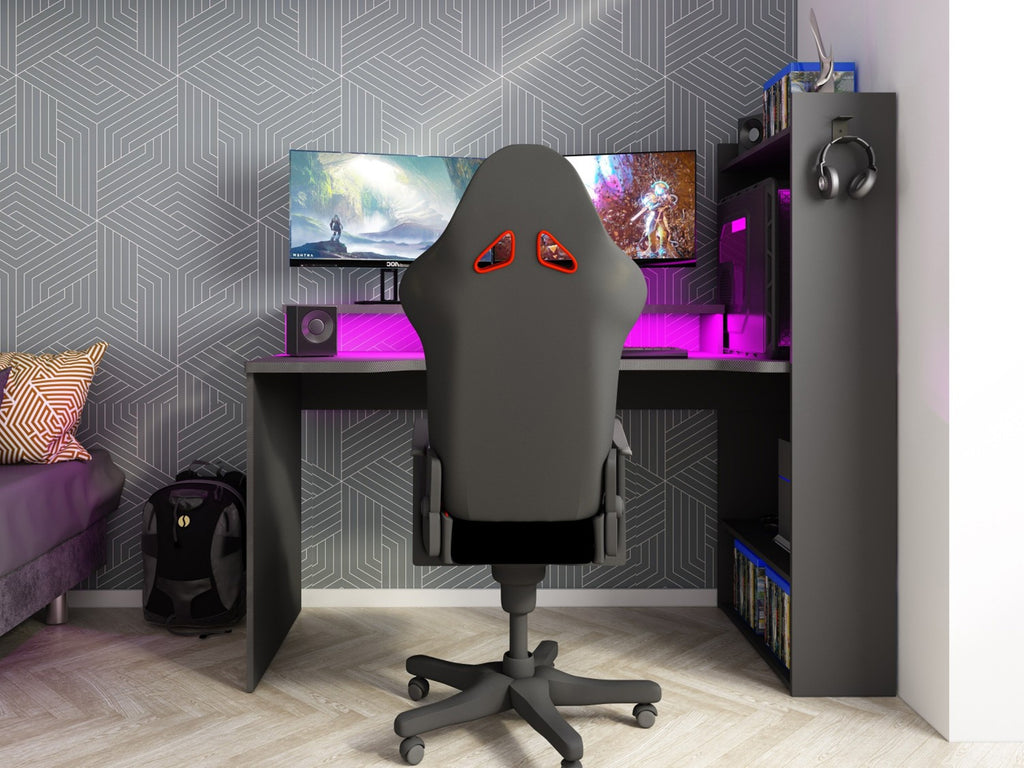 Gamingpult Z med LED og oppbevaringsplass