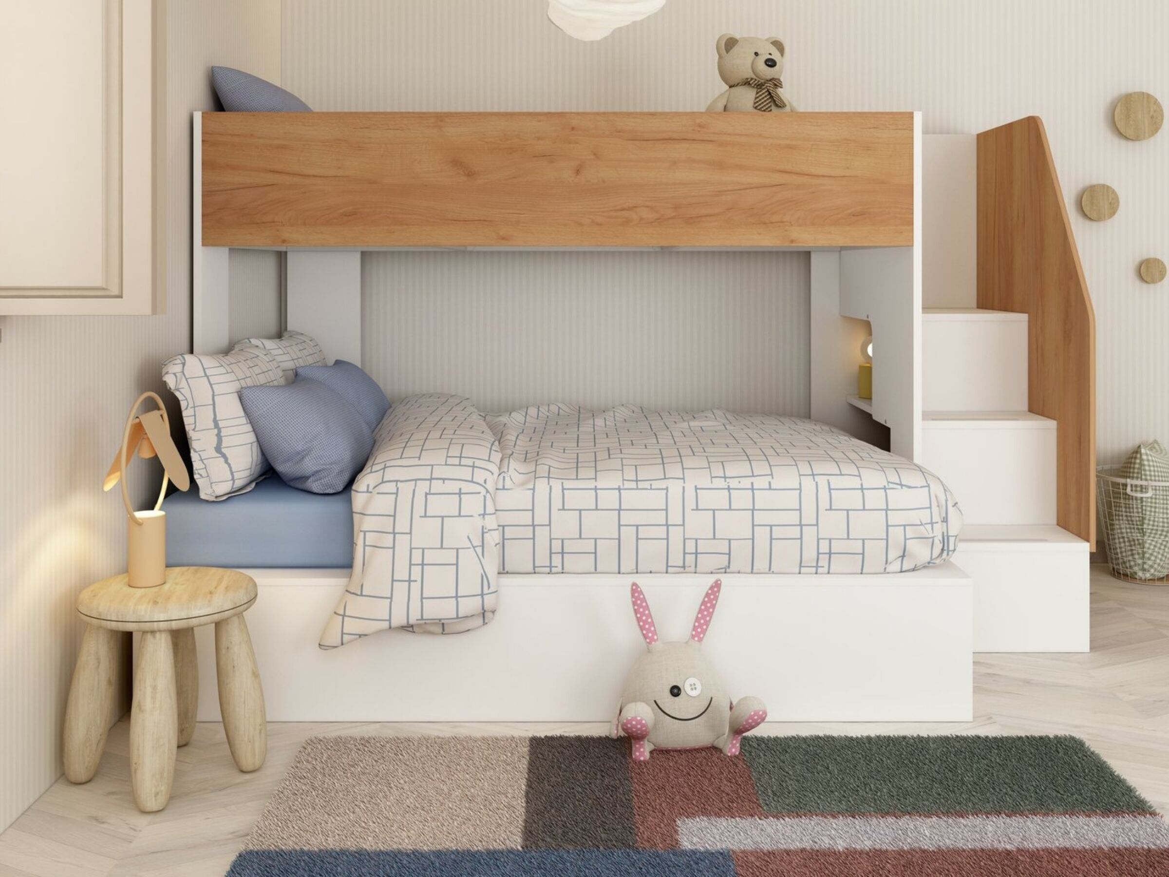 Køyeseng Easy family 90x200/140x200 - NATUR