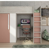 Trasman Studio Loftseng med Garderobe 90x200 - Antique Pink image