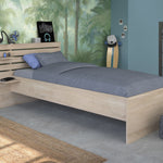 Escale seng 90x200 med 2 skuffer i Japanese Oak image