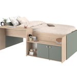 Halvhøy seng med skrivebord 90x200 - JADE image