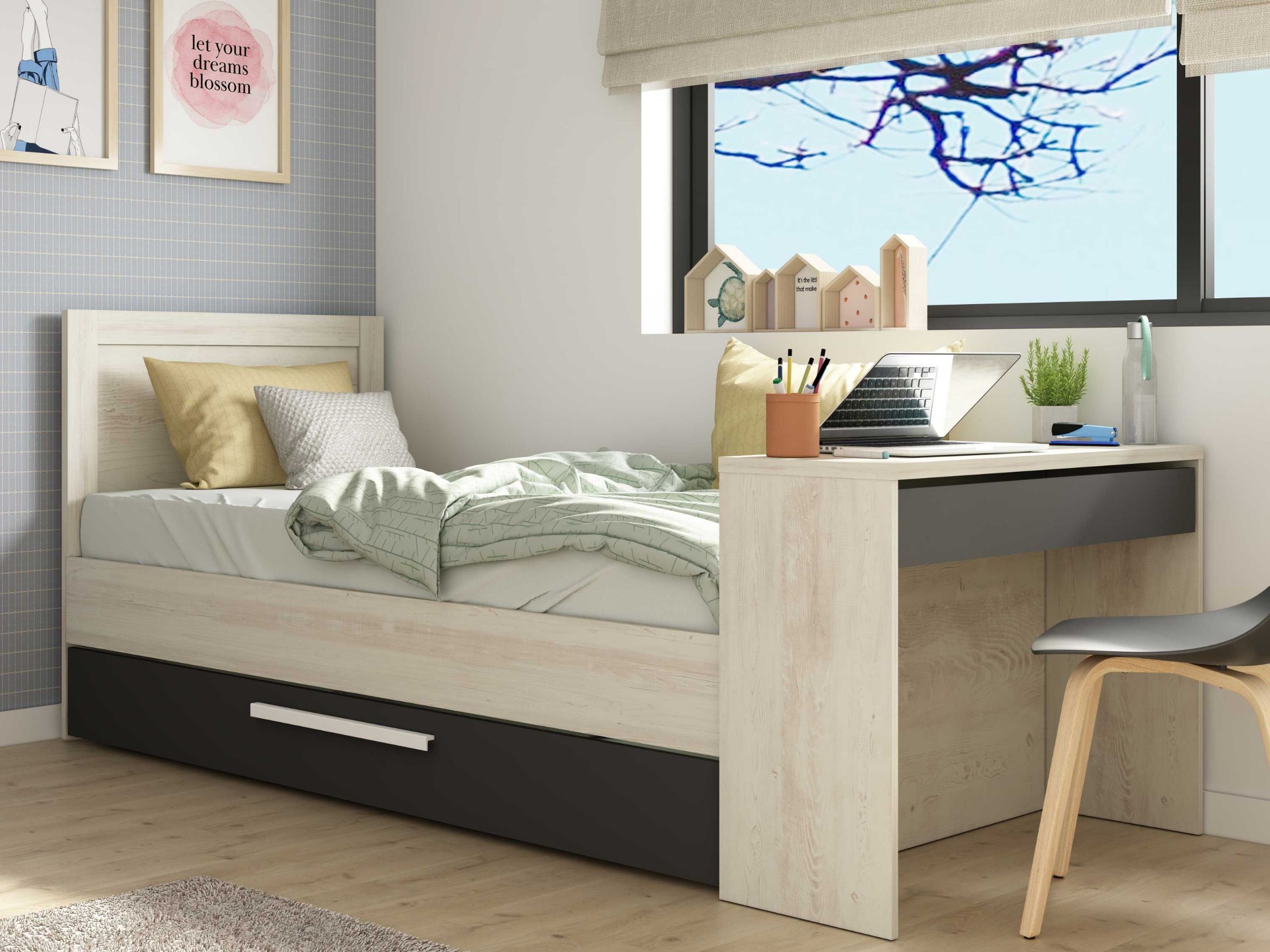 Shipley multiseng Trasman 90x200 - Natur/Sort