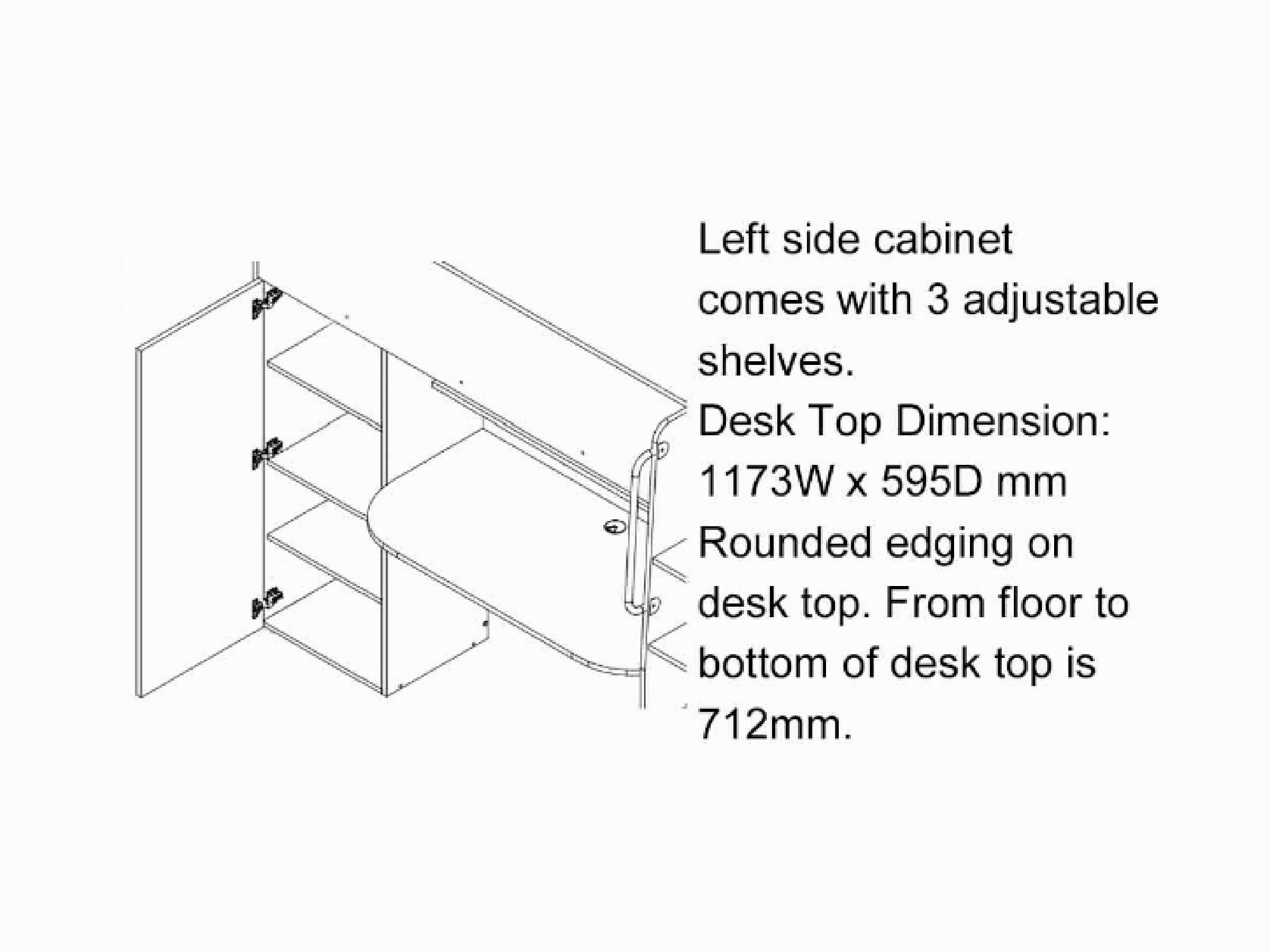 Loftseng med skrivepult 90x200 - Horizon image