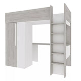 Trasman Studio Loftseng med Garderobe 90x200 - hvit image