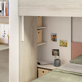 Palatino våningssäng med skrivbord - Antik Rosa - 90x190 image