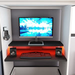 Gaming Loftseng med Skrivebord og LED – Perfekt for Gamere og Ungdom image