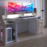 Sylver Gaming Desk 178 cm – Japansk eik / Hvit høyglans image