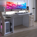 Sylver Gaming Desk 178 cm – Japansk eik / Hvit høyglans image