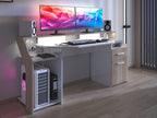 Sylver Gaming Desk 178 cm – Japansk eik / Hvit høyglans