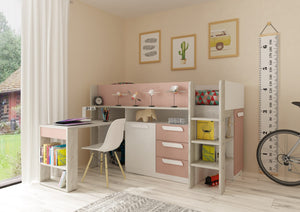 Halvhøy multiseng Exclusive Trasman - 90x200 - Rosa