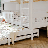 Blanka Køyeseng 90x200 – Uttrekkbar Gjesteseng og Oppbevaring - HVIT - INTRODUKSJONSPRIS image