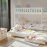 Blanka Køyeseng 90x200 – Uttrekkbar Gjesteseng og Oppbevaring - HVIT - INTRODUKSJONSPRIS image