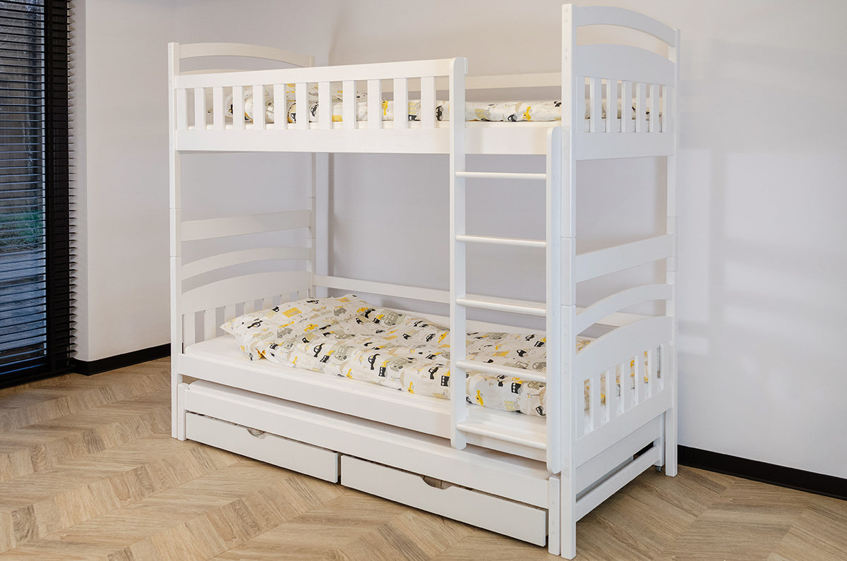 Blanka Køyeseng 90x200 – Uttrekkbar Gjesteseng og Oppbevaring - HVIT - INTRODUKSJONSPRIS image