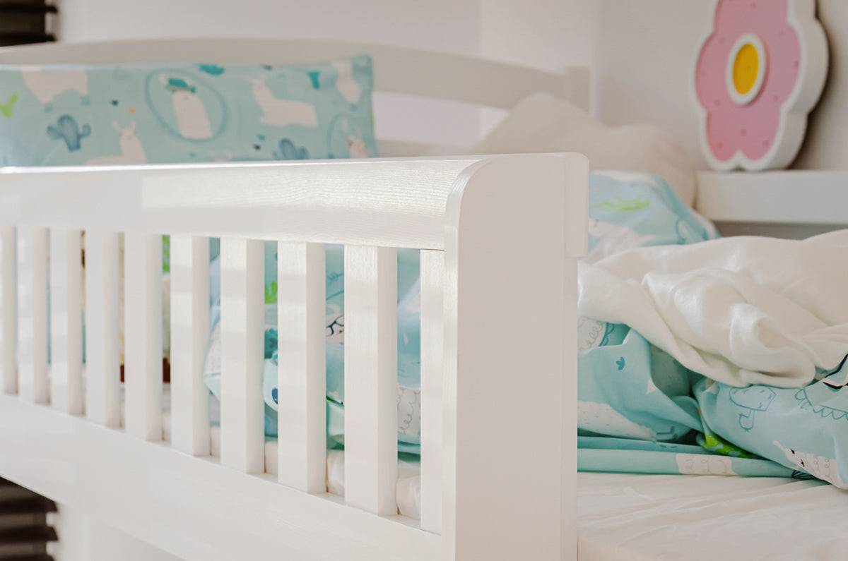 Blanka Køyeseng 90x200 – Uttrekkbar Gjesteseng og Oppbevaring - HVIT - INTRODUKSJONSPRIS image