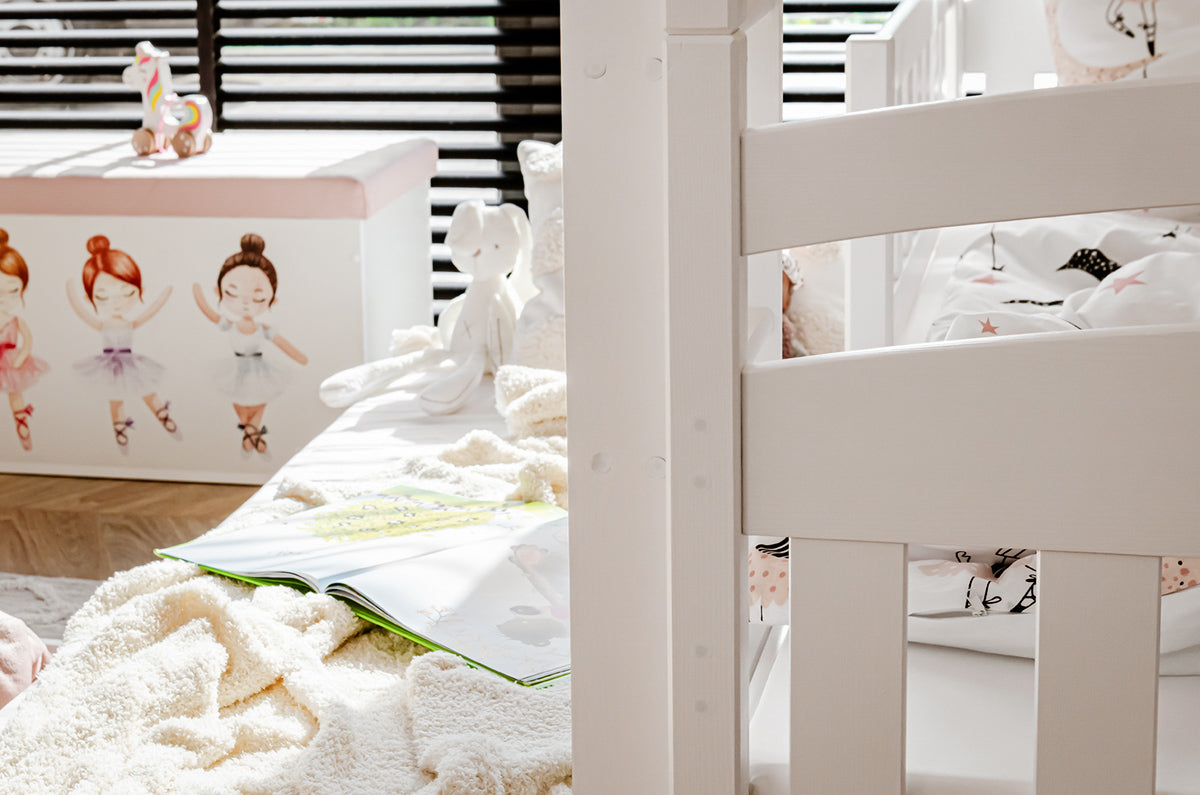 Blanka Køyeseng 90x200 – Uttrekkbar Gjesteseng og Oppbevaring - HVIT - INTRODUKSJONSPRIS image