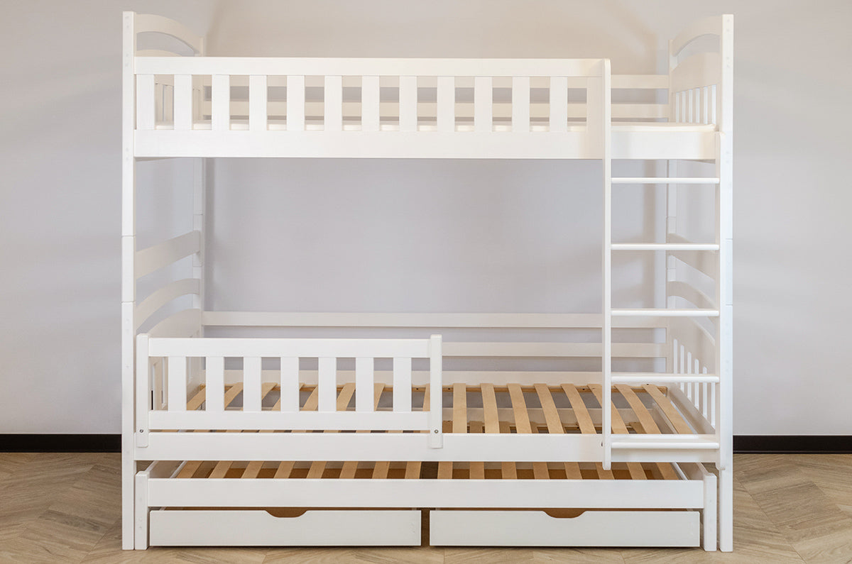 Blanka Køyeseng 90x200 – Uttrekkbar Gjesteseng og Oppbevaring - HVIT - INTRODUKSJONSPRIS image