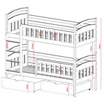 Køyeseng Ignas 90x200 med 2 skuffer image