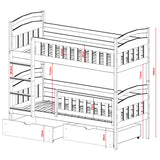 Køyeseng Ignas 90x200 med 2 skuffer image