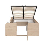 Space-UP 140x200 seng med garderobe og hyller - NATUR image