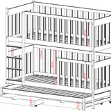 EMILKA køyeseng 80x160 - Hvit image