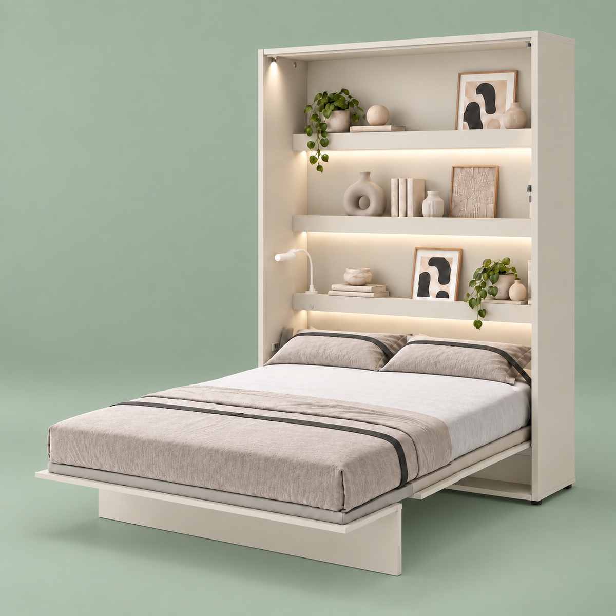 Skapseng Bed Concept 160x200 vertikal i kasjmir fra Lenart