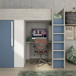 Trasman Studio Loftseng med Garderobe 90x200 - smokey blå image