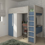 Trasman Studio Loftseng med Garderobe 90x200 - smokey blå image