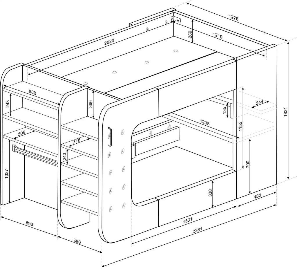 Gamer ULTIMATE loftseng 120x200