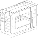 Gaming Loftseng med Skrivebord og LED – Perfekt for Gamere og Ungdom image